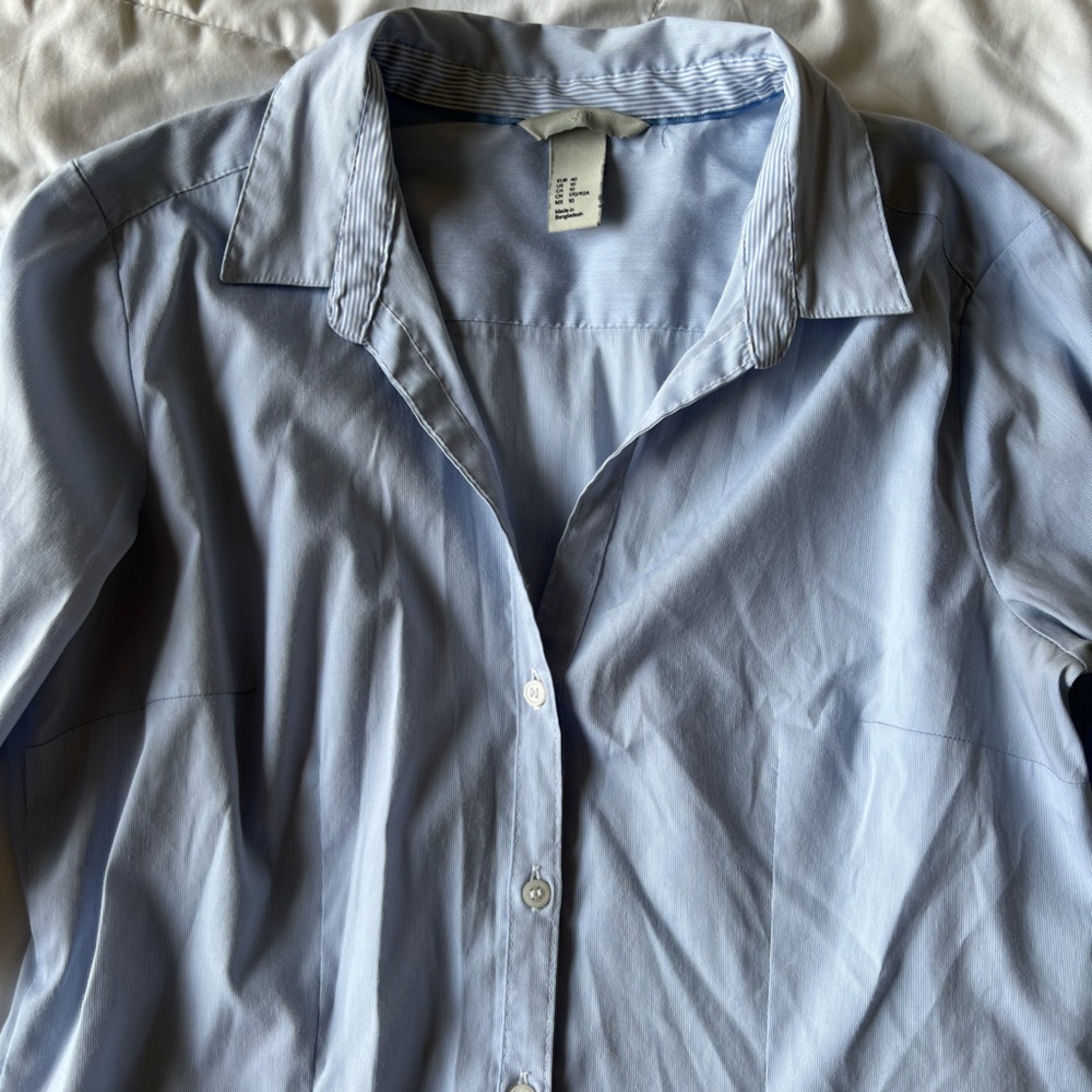 Blue button up shirt